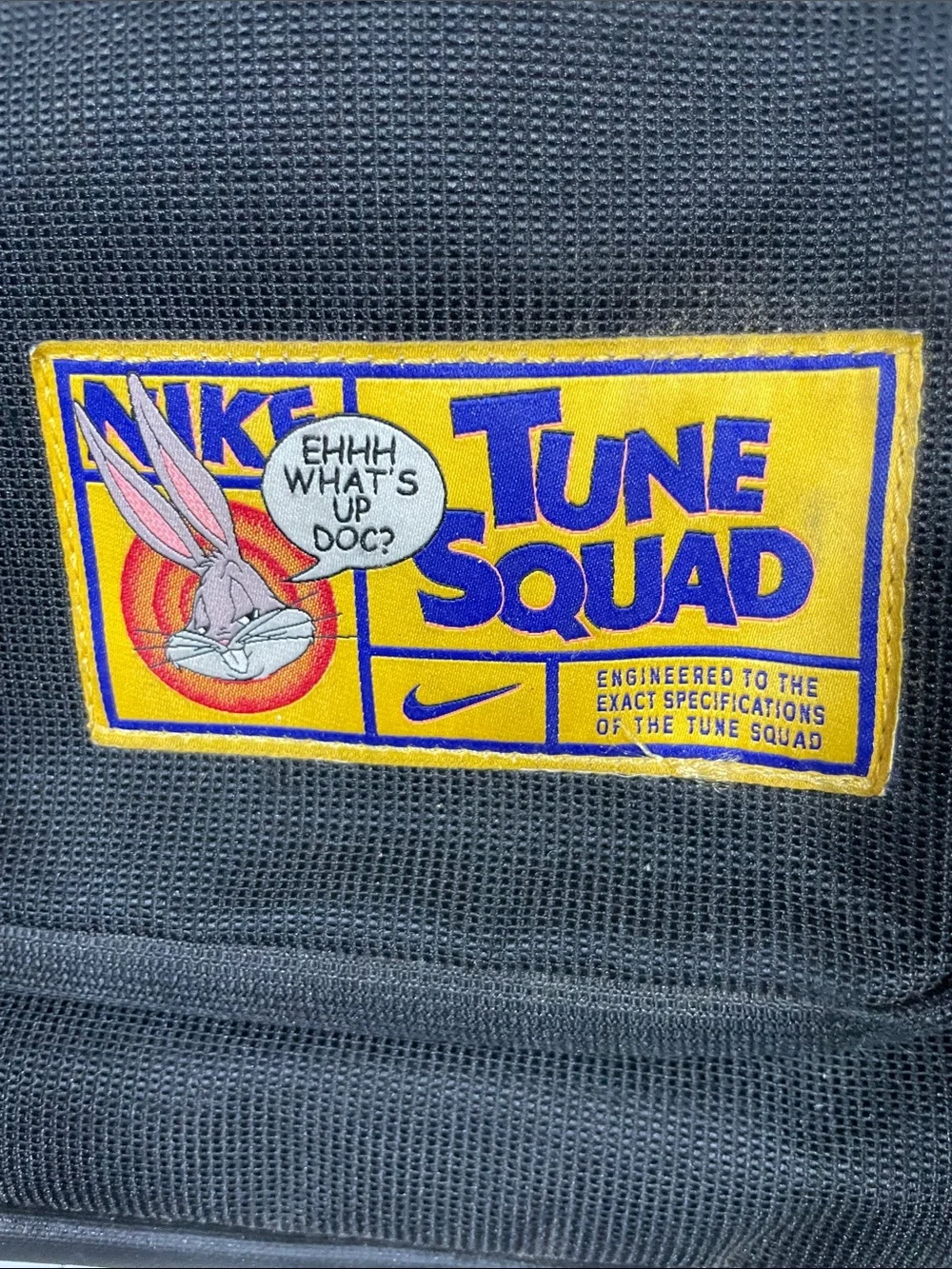 Nike Black Backpack with Tune Squad Patch and Teal Accents